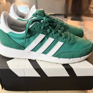 Adidas Forest Green and White Sportswear Shoes